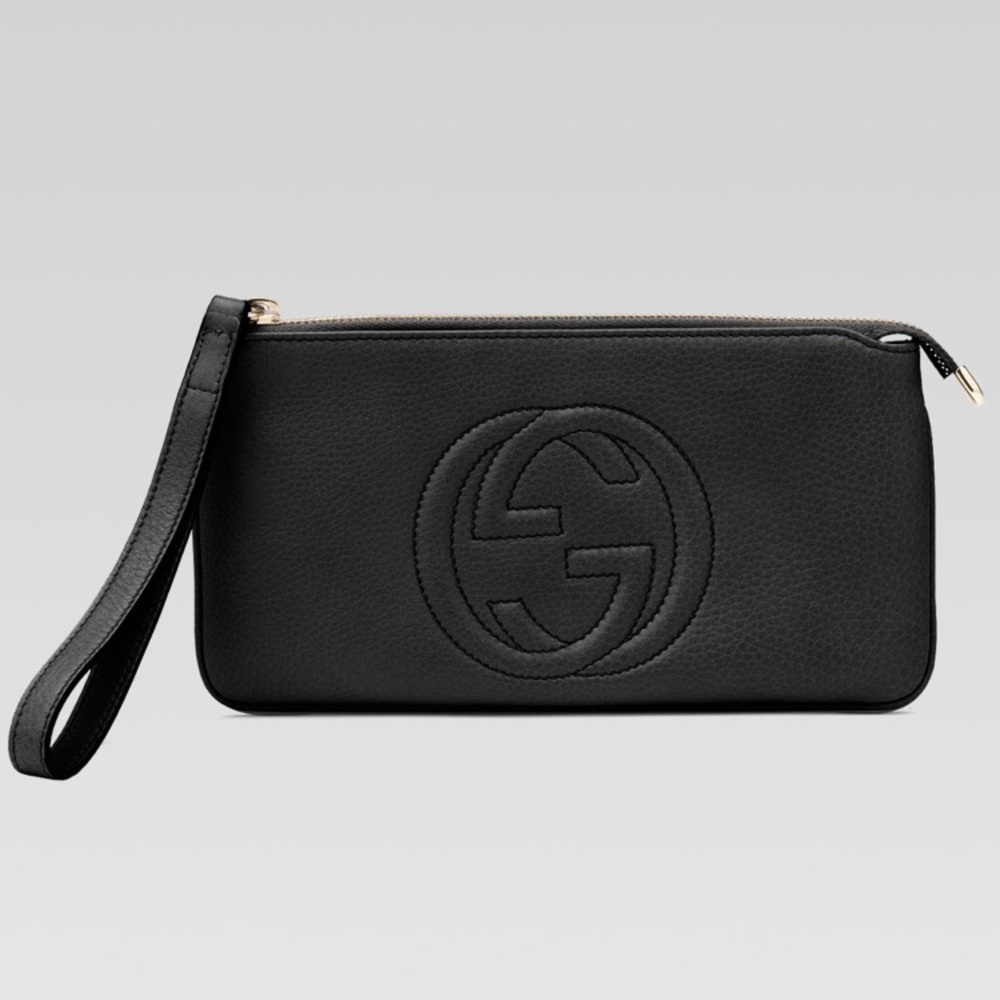 Gucci Authentic Soho Black Wristlet